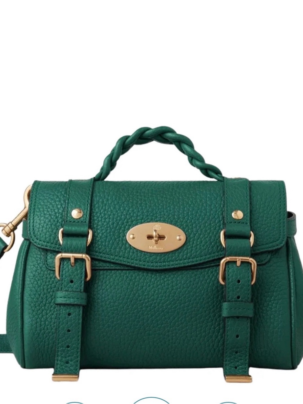 Mulberry Mini Alexa Heavy Grain (Malachite)